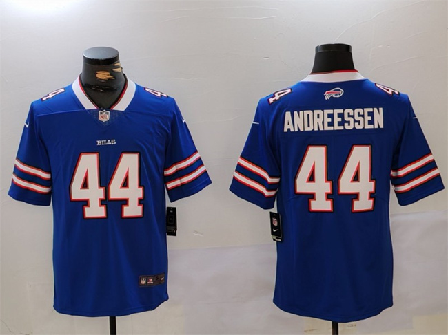 Men's Buffalo Bills #44 Joe Andreessen Blue Vapor Untouchable Limited Stitched Jersey Men's Buffalo Bills #44 Joe Andreessen Blue Vapor Untouchable Limited Stitched Jersey